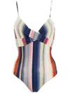 LYGIA & NANNY BIANCA HORIZONTAL-STRIPE SWIMSUIT