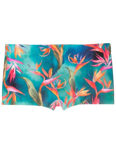 Lygia & Nanny Bird Of Paradise-print Boxer Swimming Trunks In Blue