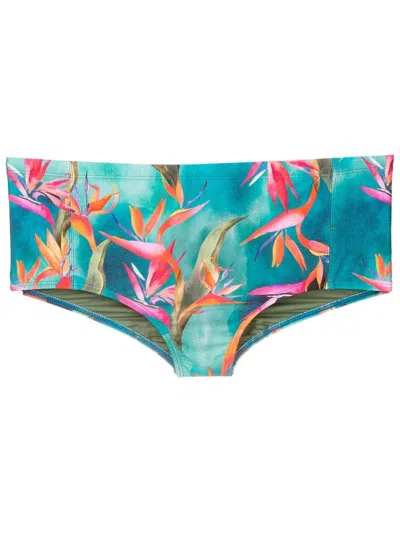 Lygia & Nanny Bird Of Paradise-print Swimming Trunks In Blue
