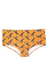 Lygia & Nanny Bird-print Swimming Trunks In Orange