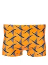 Lygia & Nanny Bird-print Swimming Trunks In Orange