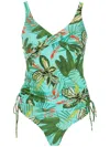 Lygia & Nanny Bruma Tropical Print Swimsuit In Green