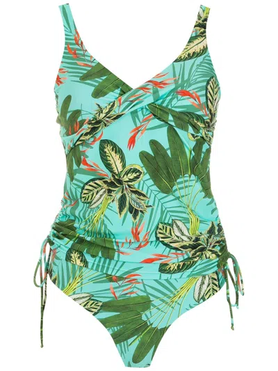 Lygia & Nanny Bruma Tropical Print Swimsuit In Green