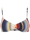 Lygia & Nanny Cassis Striped Bikini Top In Multicolour