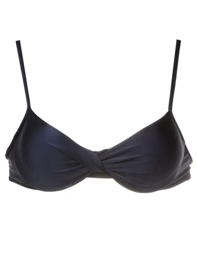 Lygia & Nanny Cassis Twisted Bikini Top In Blau