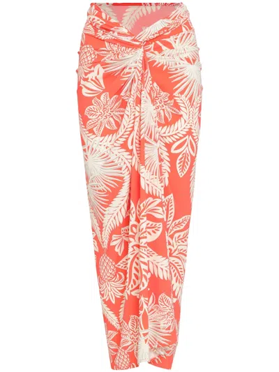 Lygia & Nanny Diana Bio Beach Cover-up In Orange