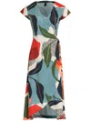 Lygia & Nanny Falcão Midi Dress In Blue