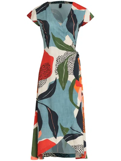 Lygia & Nanny Falcão Midi Dress In Blue