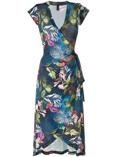 Lygia & Nanny Falcão Print Dress In Blue