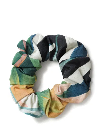 Lygia & Nanny Floral-print Scrunchie In Green