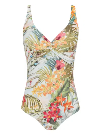 Lygia & Nanny Floral-print Swimsuit In Green