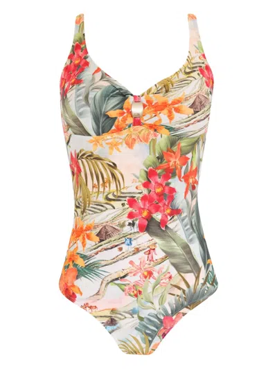 Lygia & Nanny Floral-print Swimsuit In Green