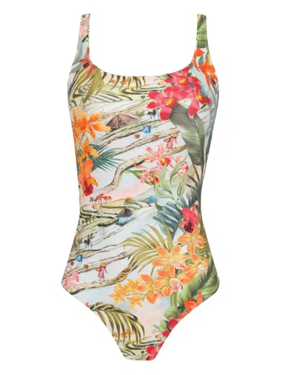 Lygia & Nanny Floral-print Swimsuit In Green