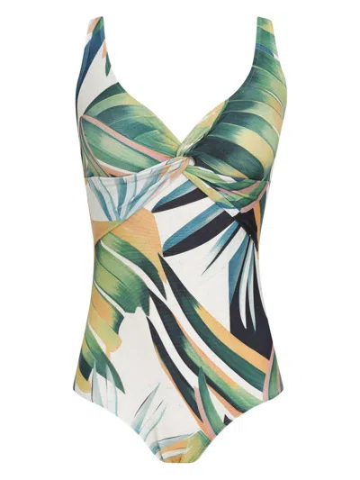 Lygia & Nanny Floral-print Swimsuit In Green
