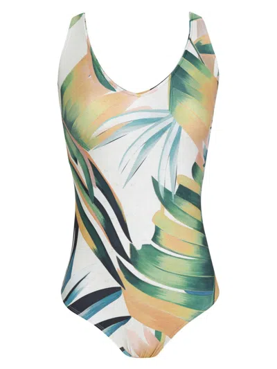 Lygia & Nanny Floral-print Swimsuit In White