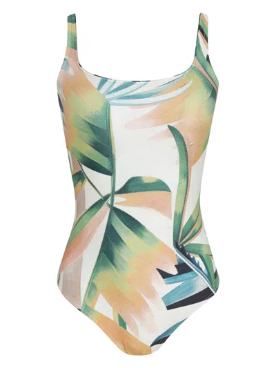 Lygia & Nanny Floral-print Swimsuit In White
