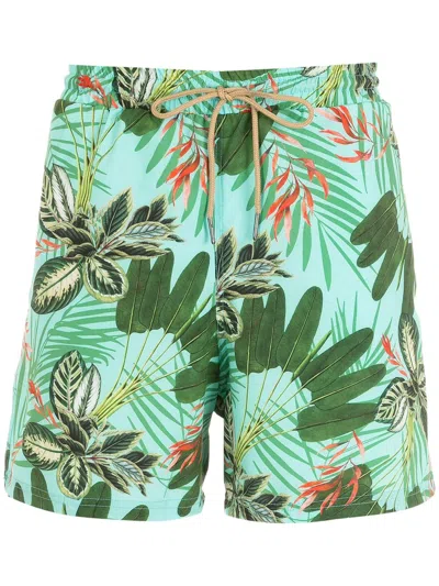 Lygia & Nanny Gil Foliage-print Swimming Shorts In Green