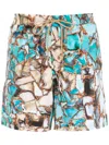 Lygia & Nanny Gil Gemstone-print Swimming Shorts In Blue