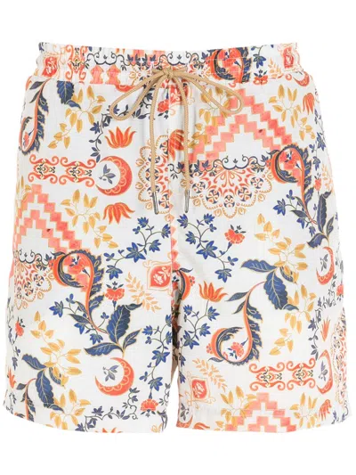 Lygia & Nanny Gil Paisley-print Swimming Shorts In Neutrals