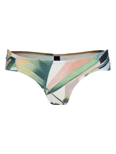 Lygia & Nanny Graphic-print Bikini Bottoms In Green