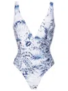 Lygia & Nanny Graphic-print Swimsuit In Blue
