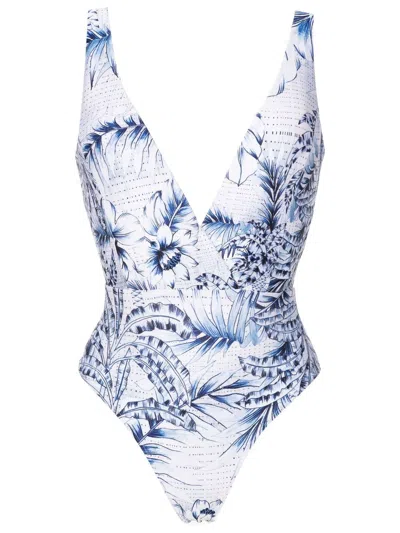 Lygia & Nanny Graphic-print Swimsuit In Blue