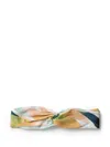 Lygia & Nanny Graphic-print Twisted Headband In White