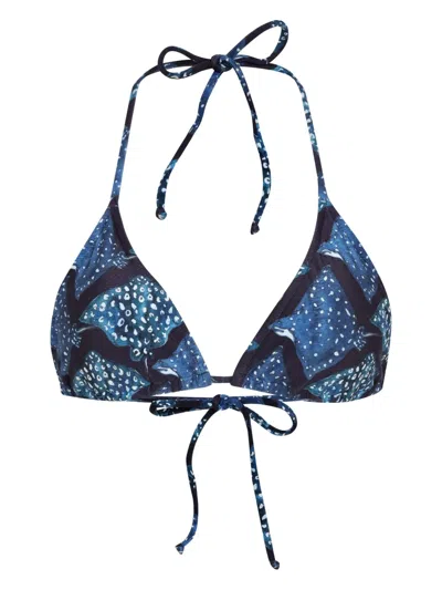 Lygia & Nanny Hanna Bikini Top In Blue
