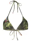 Lygia & Nanny Iasmin Botanical-print Bikini Top In Green