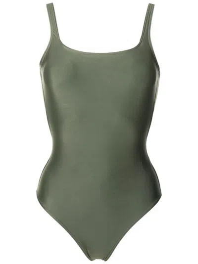 Lygia & Nanny Hapuna Liso Square-neck Swimsuit In Green