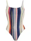 Lygia & Nanny Roberta Stripe-print Swimsuit In Multicolour