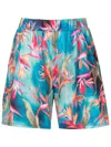Lygia & Nanny Iara-printed High-waisted Shorts In Green