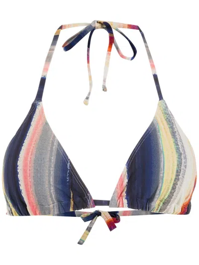 Lygia & Nanny Iasmin Stripe-print Bikini Top In Multicolour