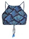 Lygia & Nanny Ilana Bikini Top In Blue