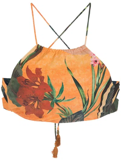 Lygia & Nanny Ilana Halterneck Bikini In Orange