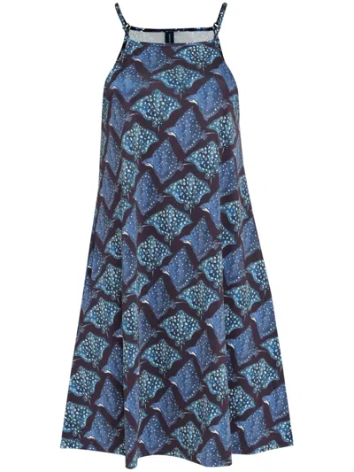Lygia & Nanny Isis Mini Dress In Blue