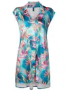 Lygia & Nanny Jamile-printed V-neck Dress In Blue