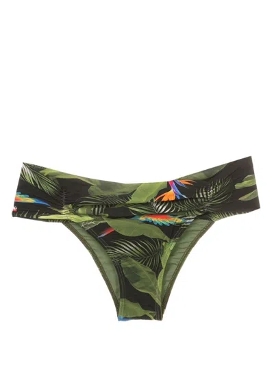 Lygia & Nanny Jasper Botanical-print Swim Briefs In Green