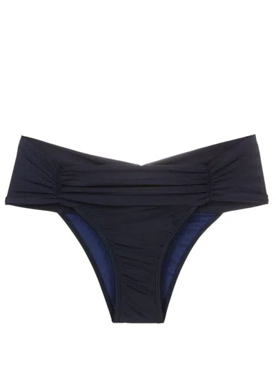 Lygia & Nanny Jasper Ruched Bikini Bottoms In Blau