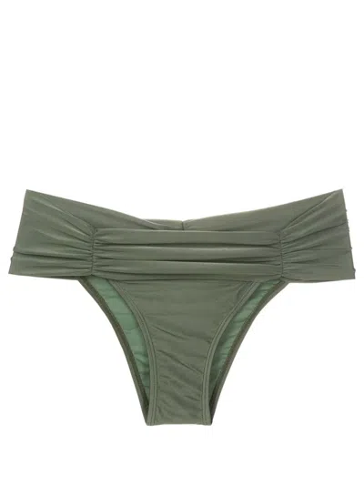 Lygia & Nanny Jasper Ruched Bikini Bottoms In Grün