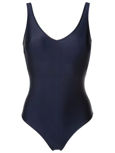 Lygia & Nanny Laila Scoop-neck Swimsuit In Blue