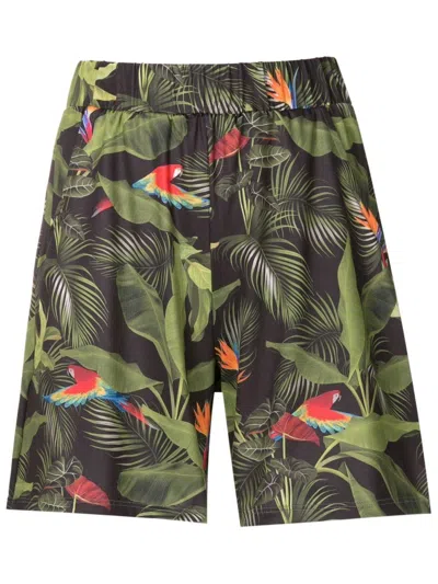Lygia & Nanny Lara Botanical-print Shorts In Green