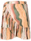 Lygia & Nanny Laurita Ribbed Mini Skirt In Brown