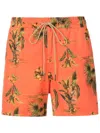 Lygia & Nanny Leaf-print Swimming Shorts In Orange