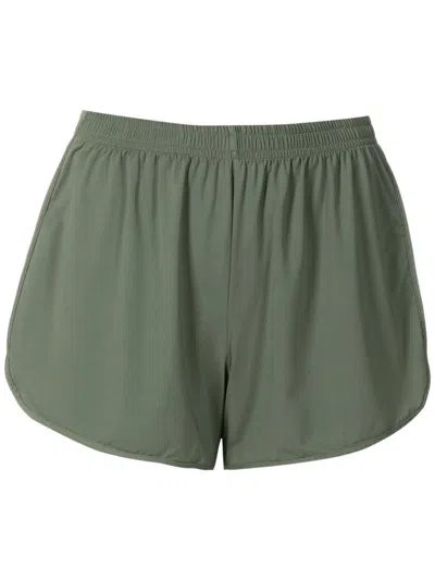 Lygia & Nanny Lee Elasticated-waist Mini Shorts In Grün