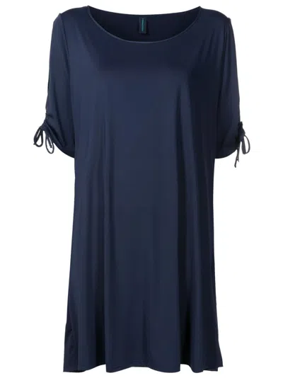 Lygia & Nanny Lisa Short-sleeved Shift Dress In Blue