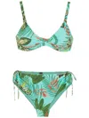 Lygia & Nanny Marcela Tropical Print Bikini In Green