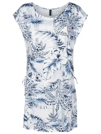 Lygia & Nanny Palm-tree Print Beach Dress In Blue