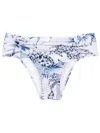 Lygia & Nanny Palm-tree Print Bikini Bottoms In Blue