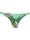 Lygia & Nanny Poipu Tropical Print Bikini Bottoms In Green